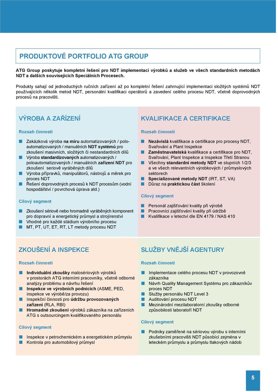 celého procesu NDT, včetně doprovodných procesů na pracovišti.