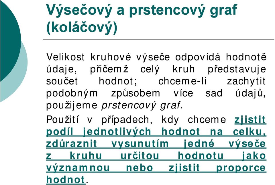 použijeme prstencový graf.