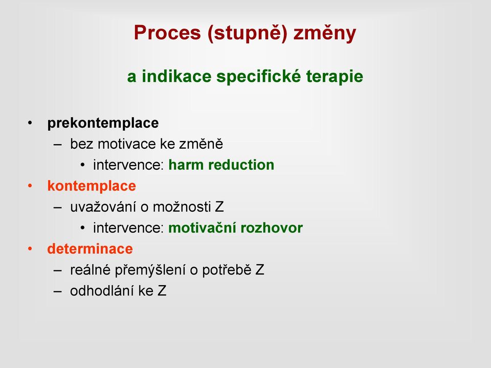 reduction kontemplace uvažování o možnosti Z intervence: