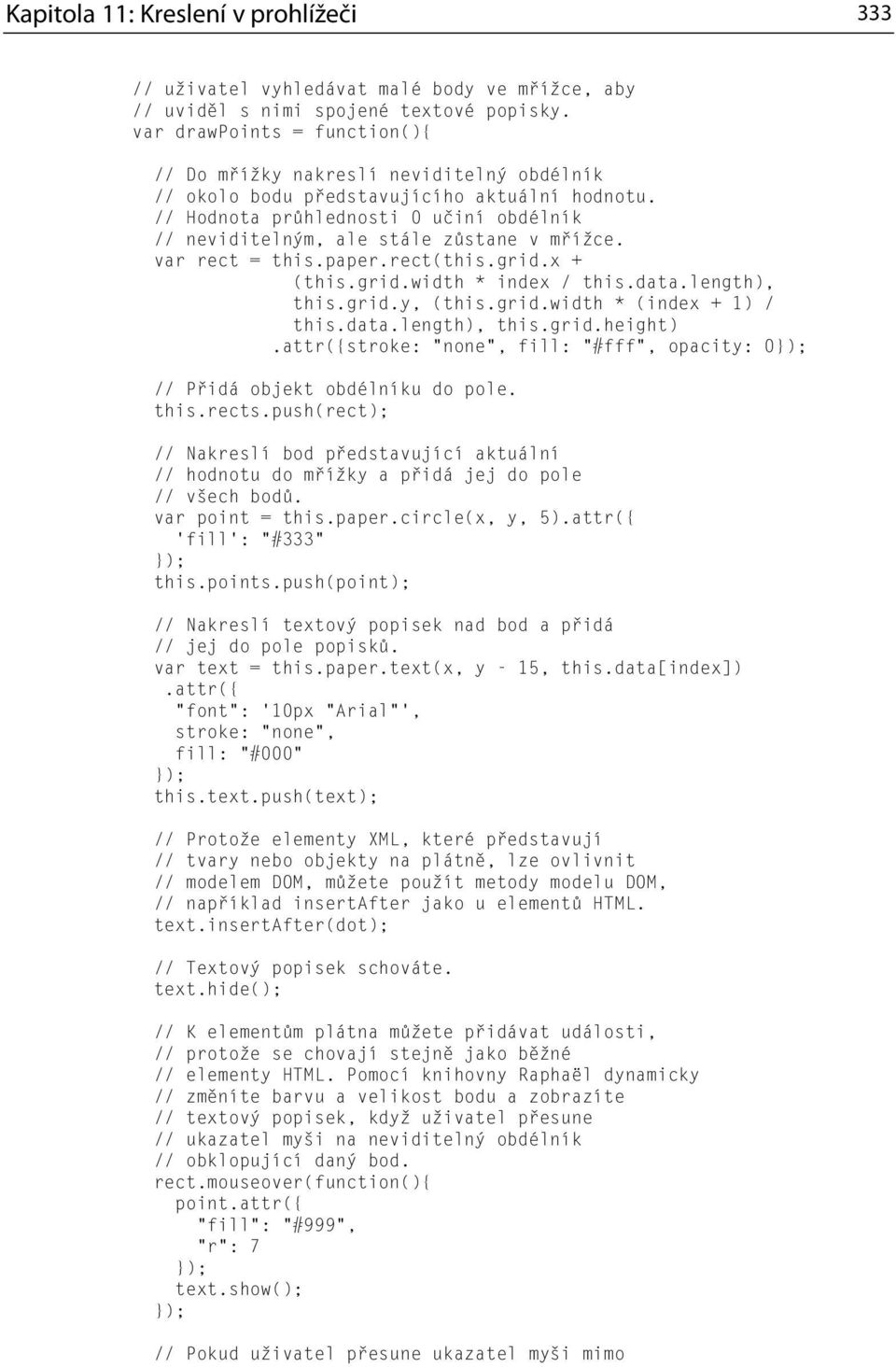 // Hodnota průhlednosti 0 učiní obdélník // neviditelným, ale stále zůstane v mřížce. var rect = this.paper.rect(this.grid.x + (this.grid.width * index / this.data.length), this.grid.y, (this.grid.width * (index + 1) / this.