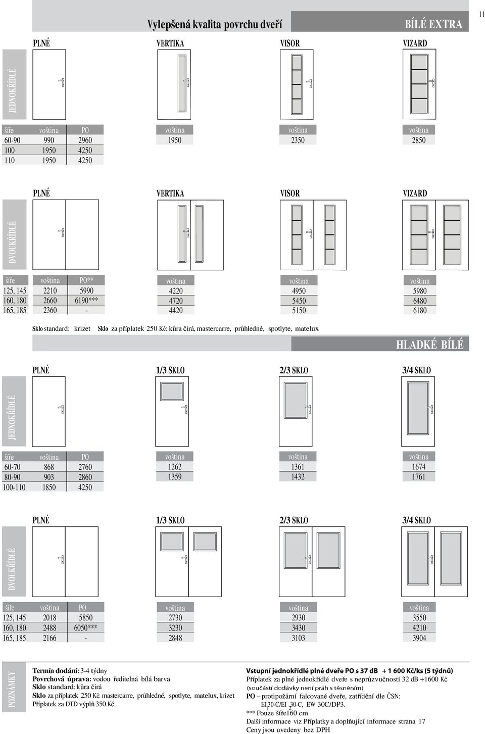 příplatek 250 Kč: kůra čirá, mastercarre, průhledné, spotlyte, matelux 2930 3430 3103 2850 5980 6480 6180 HLADKÉ BÍLÉ PLNÉ 1/3 SKLO 2/3 SKLO 3/4 SKLO 1262 1359 PLNÉ 1/3 SKLO 2/3 SKLO 3/4 SKLO PO 125,