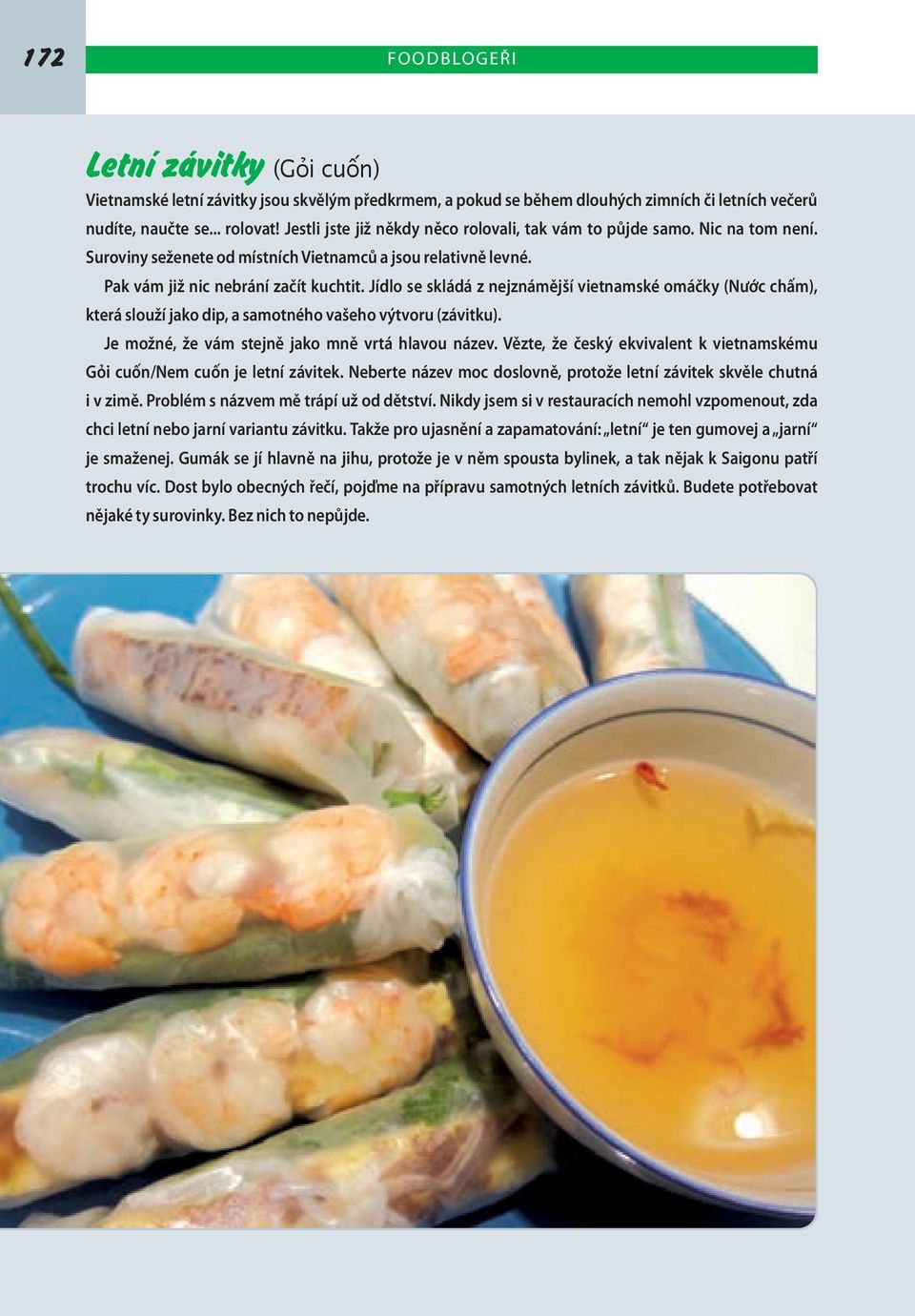 Jídlo se skládá z nejznámější vietnamské omáčky (Nước chấm), která slouží jako dip, a samotného vašeho výtvoru (závitku). Je možné, že vám stejně jako mně vrtá hlavou název.
