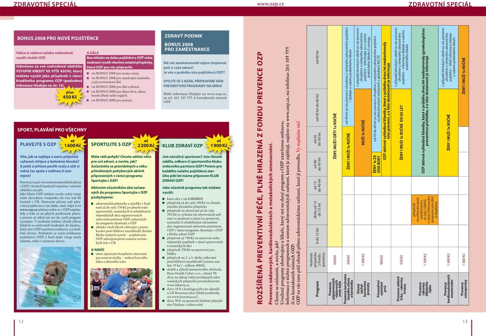 14) SPORT, PLAVÁNÍ PRO VŠECHNY PLAVEJTE S OZP plus 450 Kč Víte, jak se nejlépe a navíc příjemně vyhnout chřipce a bolestem kloubů?