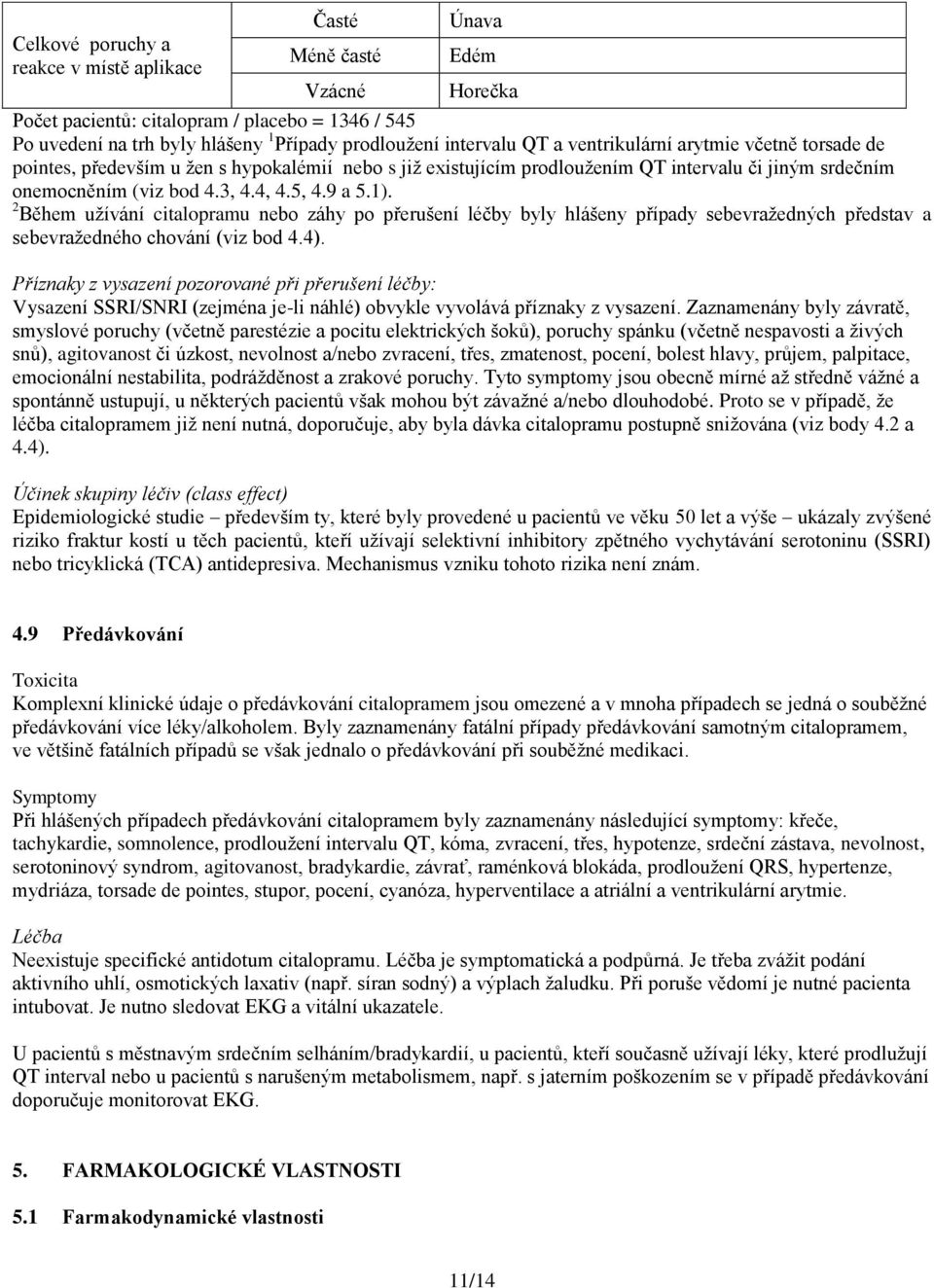 2 Během užívání citalopramu nebo záhy po přerušení léčby byly hlášeny případy sebevražedných představ a sebevražedného chování (viz bod 4.4).