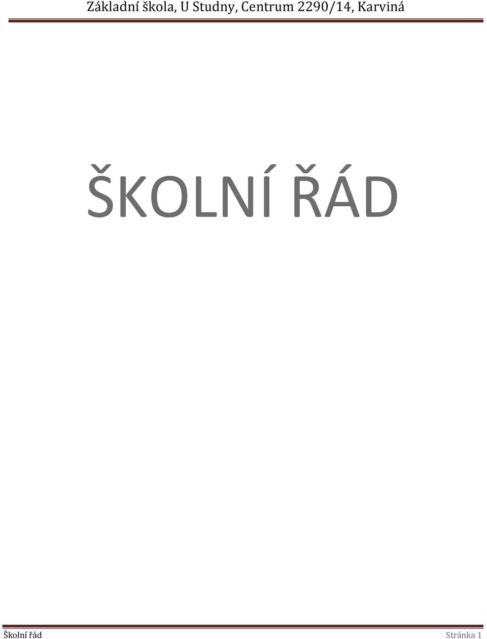 Školní