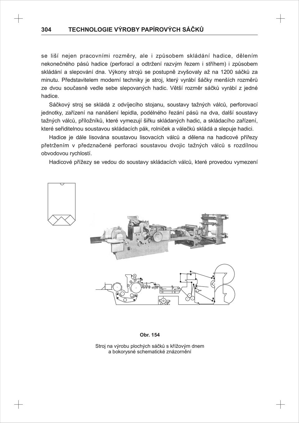 Představitelem moderní techniky je stroj, který vyrábí šáčky menších rozměrů ze dvou současně vedle sebe slepovaných hadic. Větší rozměr sáčků vyrábí z jedné hadice.