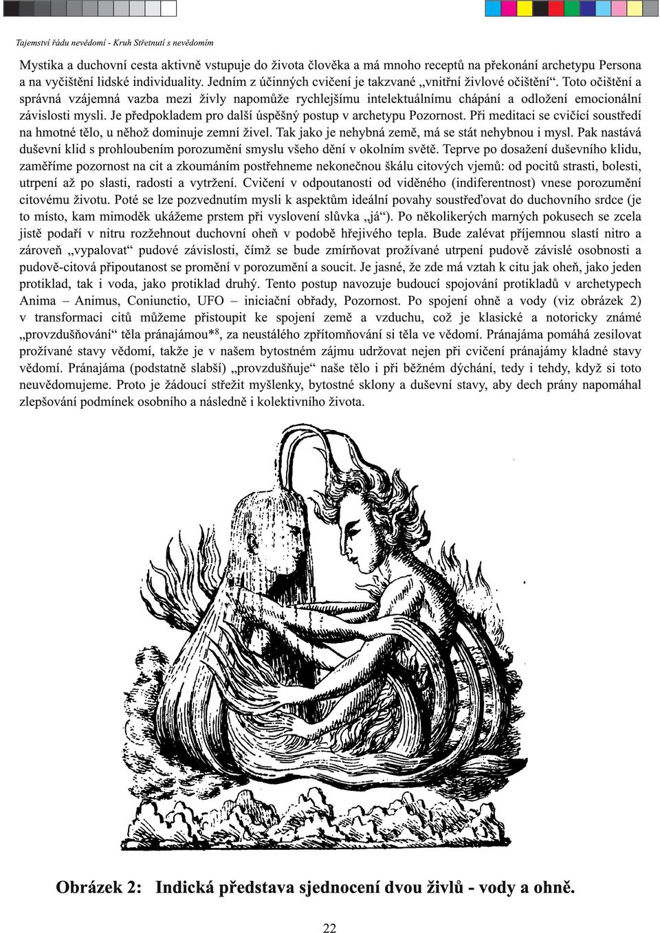 Je předpokladem pro další úspěšný postup v archetypu Pozornost. Při meditaci se cvičící soustředí na hmotné tělo, u něhož dominuje zemní živel. Tak jako je nehybná země, má se stát nehybnou i mysl.