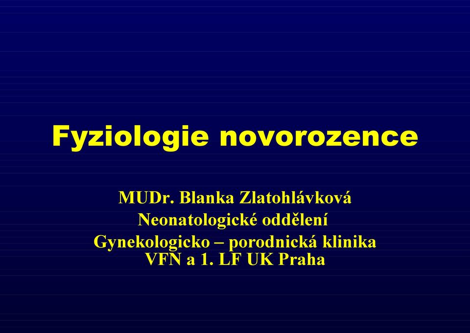 Neonatologické oddělení