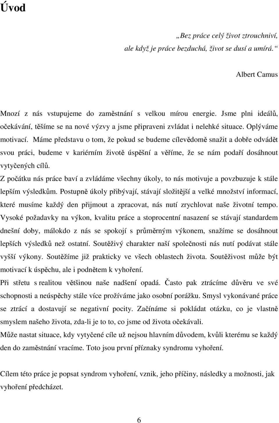 Máme představu o tom, že pokud se budeme cílevědomě snažit a dobře odvádět svou práci, budeme v kariérním životě úspěšní a věříme, že se nám podaří dosáhnout vytyčených cílů.