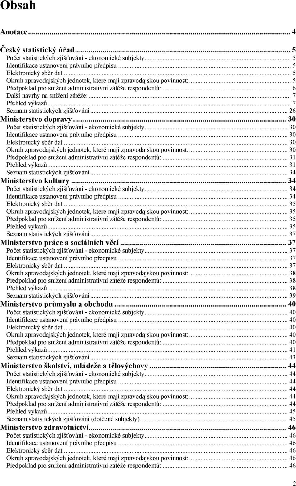 .. 30 statistických zjišťování ekonomické subjekty... 30 Identifikace ustvení právního předpisu... 30... 30 Okruh zpravodajských jednotek, které mají zpravodajskou povinnost:.