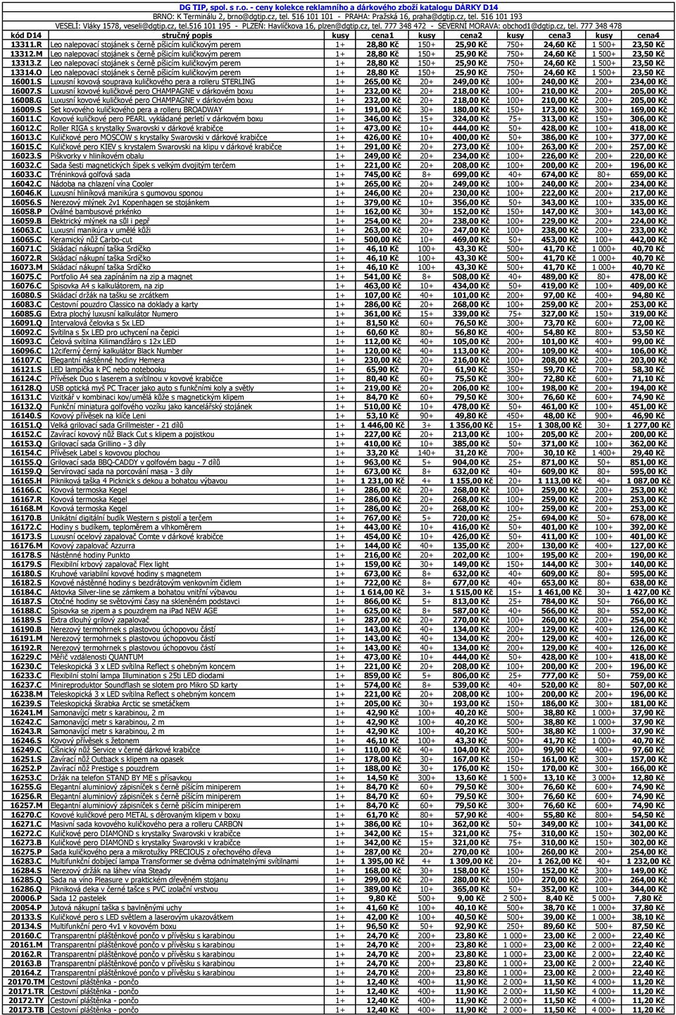 R Leo nalepovací stojánek s černě píšicím kuličkovým perem 1+ 28,80 Kč 150+ 25,90 Kč 750+ 24,60 Kč 1 500+ 23,50 Kč 13312.