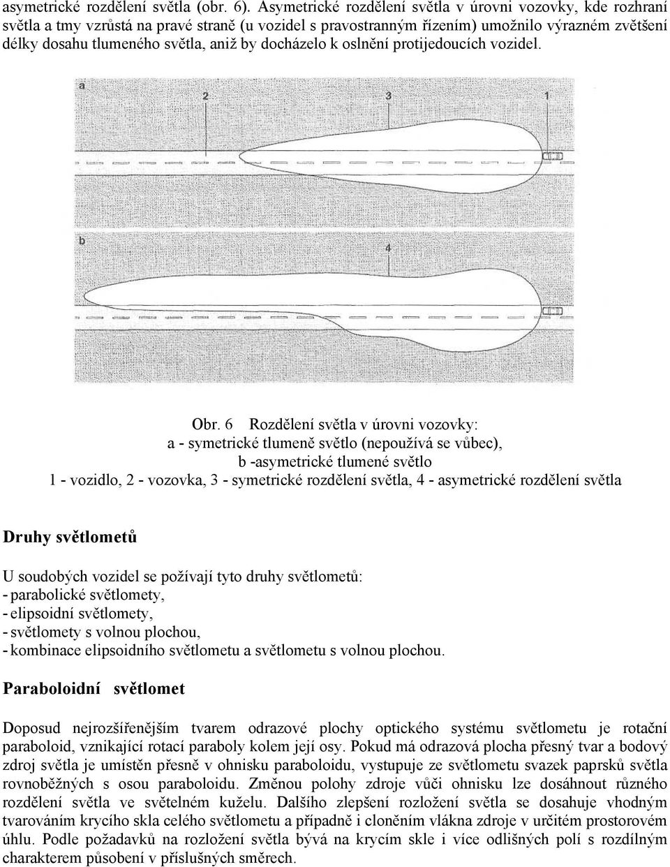 docházelo k oslnění protijedoucích vozidel. Obr.