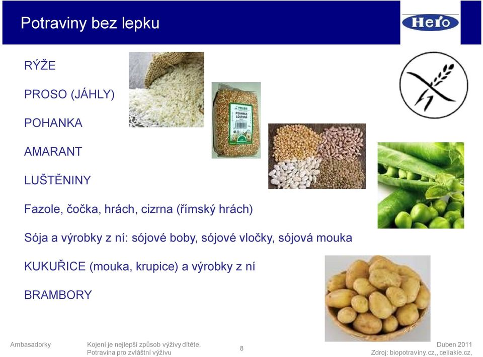 Sója a výrobky z ní: sójové boby, sójové vločky, sójová