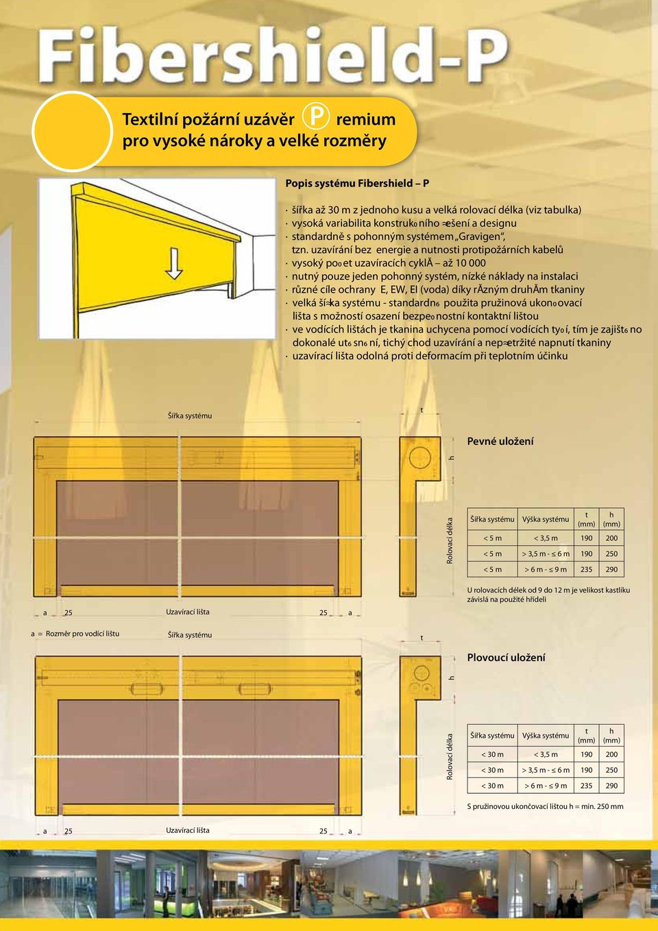 uzavírání bez energie a nunosi proipožárníc kabelů vysoký po0 e uzavíracíc cyklă až 10 000 nuný pouze jeden poonný sysém, nízké náklady na insalaci různé cíle ocrany E, EW, EI (voda) díky răzným