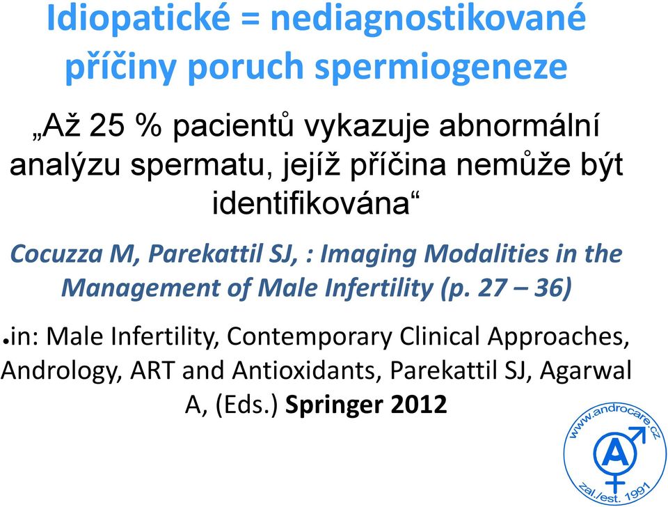 Imaging Modalities in the Management of Male Infertility (p.