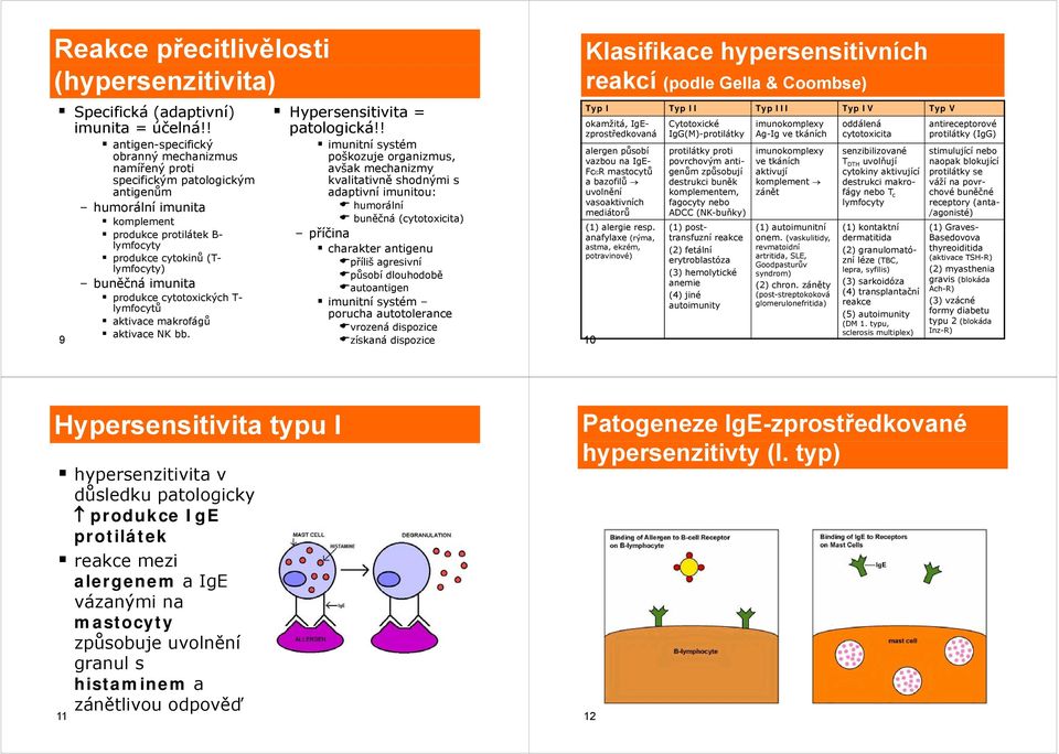 imunita produkce cytotoxických T- lymfocytů y aktivace makrofágů aktivace NK bb. Hypersensitivita = patologická!