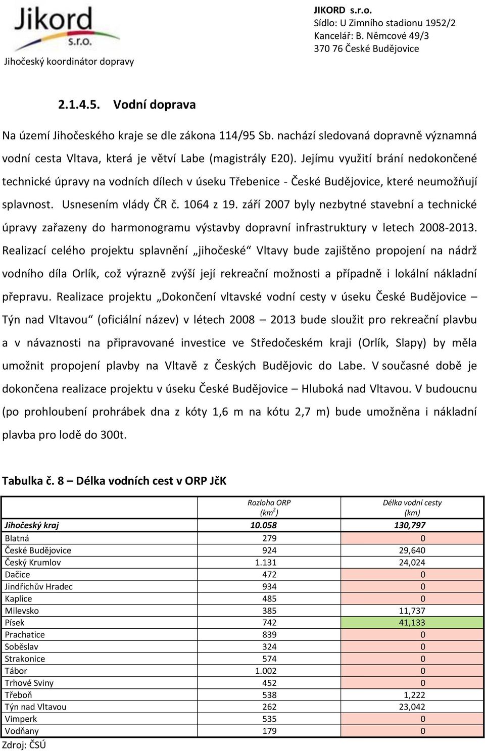 září 2007 byly nezbytné stavební a technické úpravy zařazeny do harmonogramu výstavby dopravní infrastruktury v letech 2008-2013.