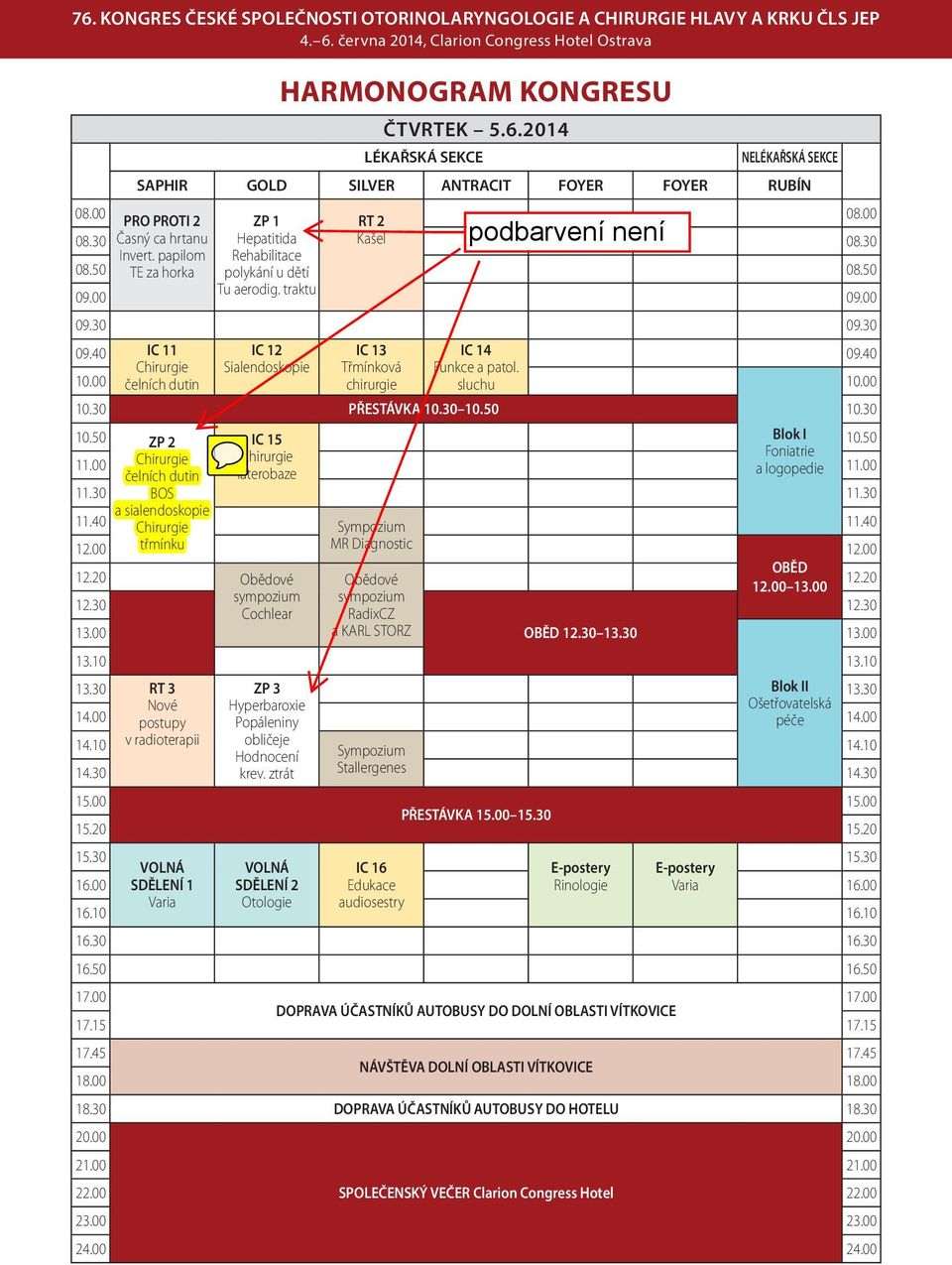 30 09.40 IC 11 Chirurgie 10.00 čelních dutin IC 12 Sialendoskopie IC 13 Třmínková chirurgie IC 14 Funkce a patol. sluchu 10.30 PŘESTÁVKA 10.30 10.50 10.30 10.50 Blok I ZP 2 IC 15 10.