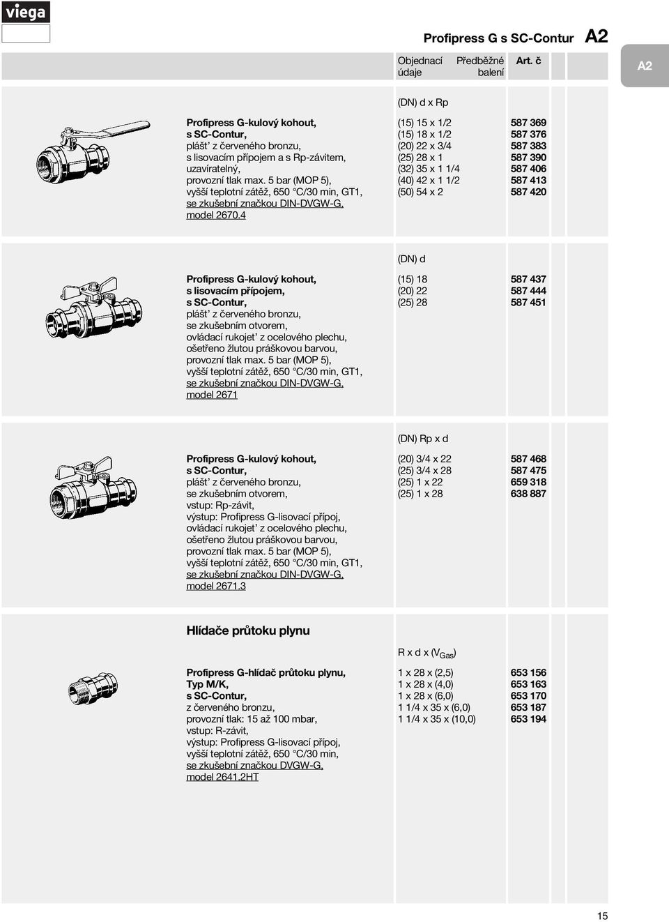 4 (15) 15 x 1/2 (15) 18 x 1/2 (20) 22 x 3/4 (25) 28 x 1 (32) 35 x 1 1/4 (40) 42 x 1 1/2 (50) 54 x 2 587 369 587 376 587 383 587 390 587 406 587 413 587 420 Profipress G-kulový kohout, s lisovacím