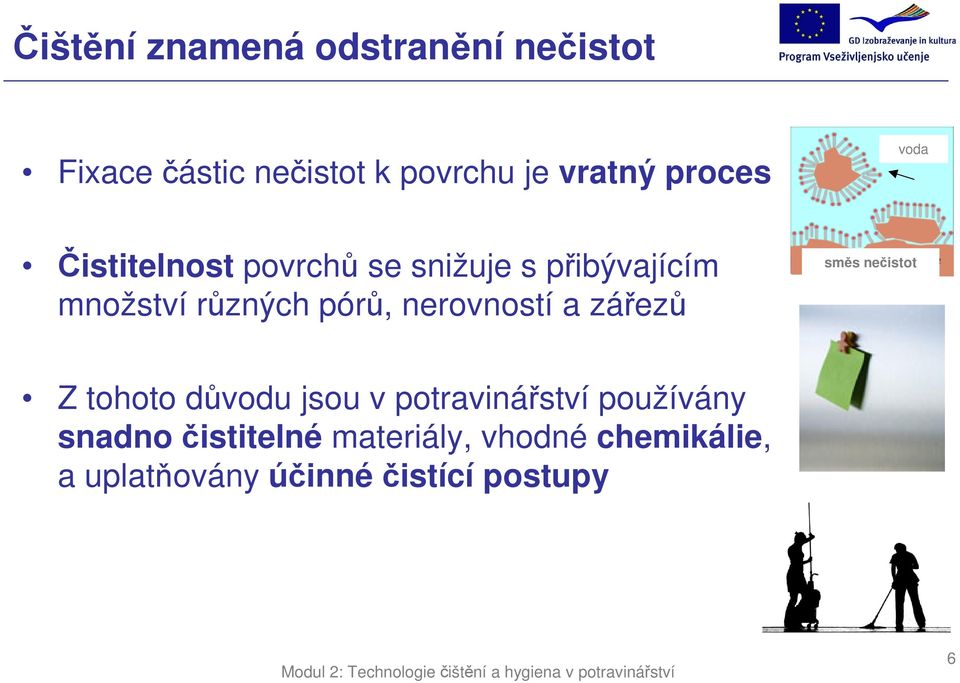 nerovností a zářezů směs nečistot Z tohoto důvodu jsou v potravinářství používány