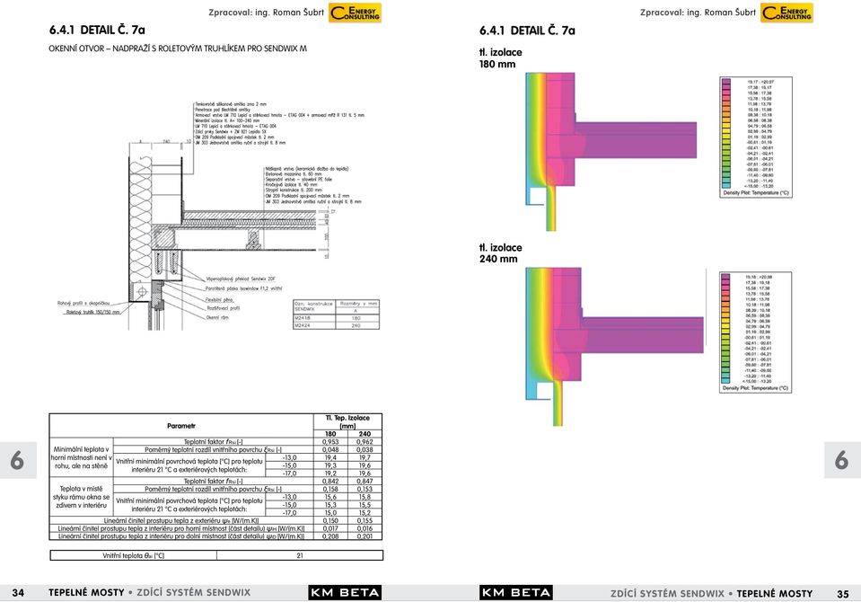 200 mm Vápenopískový překlad Sendwix 2DF Parotěsná páska Isowindow F1,2 vnitřní Rohový profil s okapničkou Roletový truhlík 150/150 mm Flexibilní pěna Rozšiřovací profil Okenní rám 180 240 Teplotní