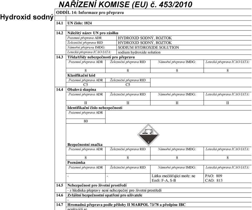 sodium hydroxide solution 14.