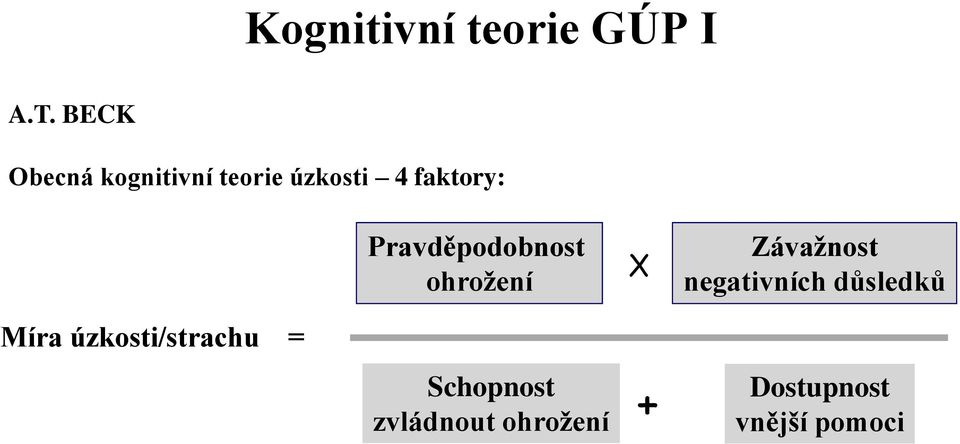 Pravděpodobnost ohroţení X Závaţnost negativních