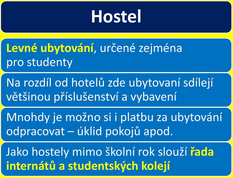 Mnohdy je možno si i platbu za ubytování odpracovat úklid pokojů