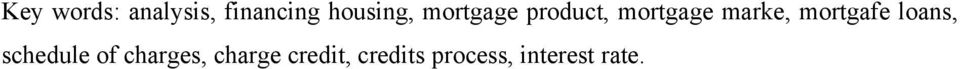 mortgafe loans, schedule of charges,