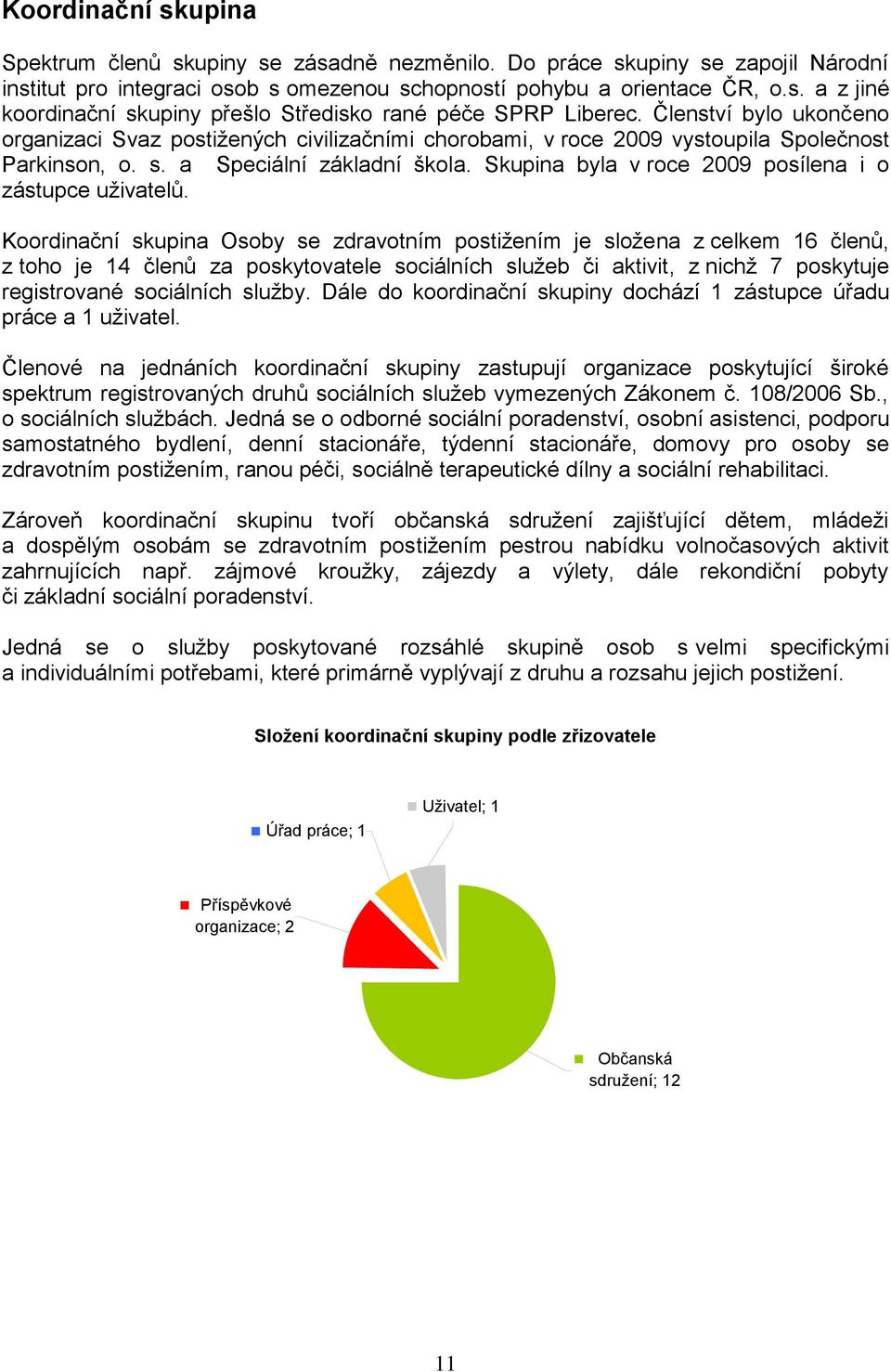 Skupina byla v roce 2009 posílena i o zástupce uživatelů.