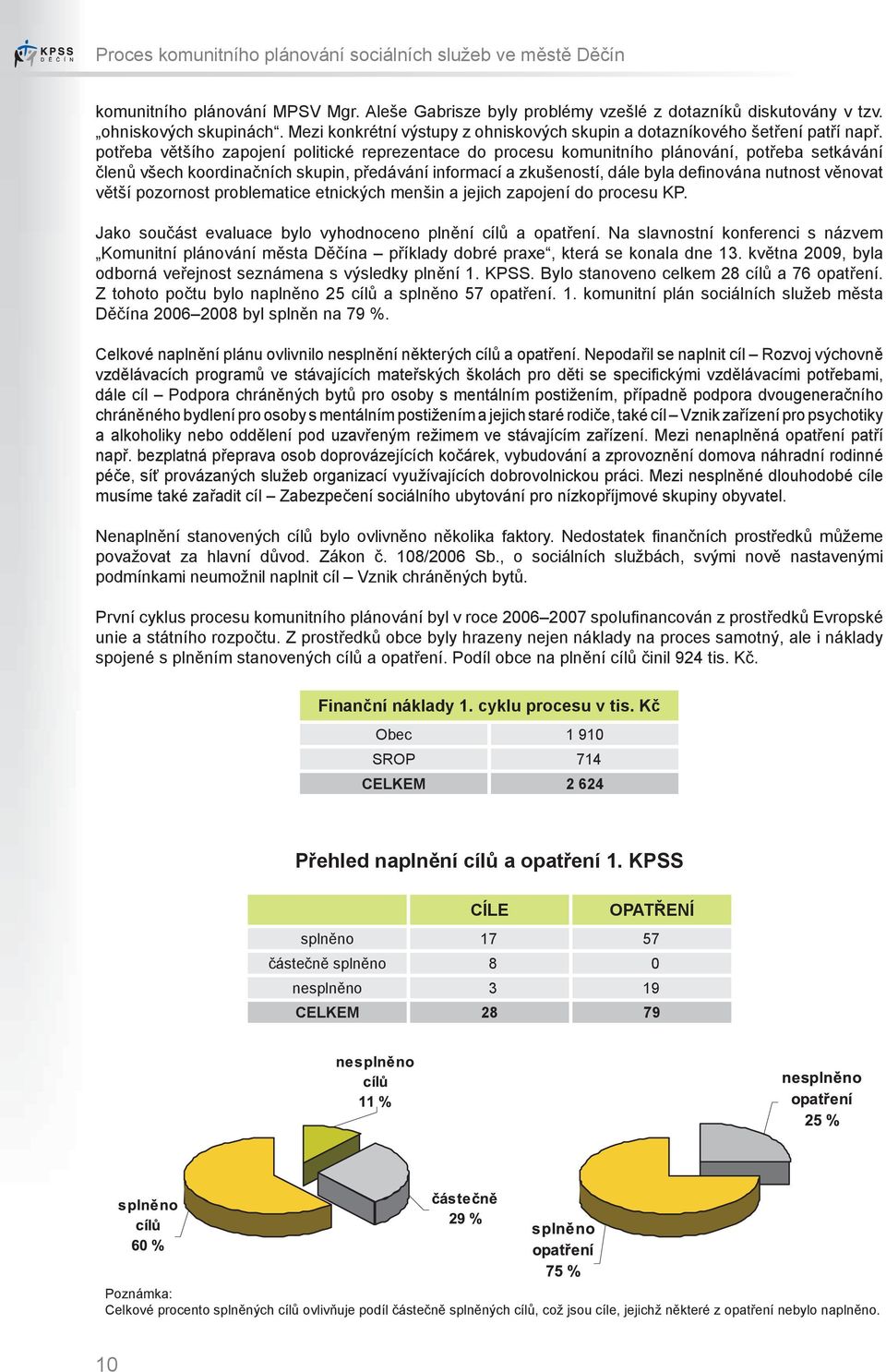 potřeba většího zapojení politické reprezentace do procesu komunitního plánování, potřeba setkávání členů všech koordinačních skupin, předávání informací a zkušeností, dále byla defi nována nutnost