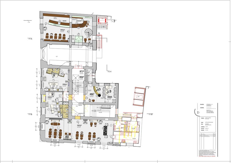 17 A: 75,1 qm U: 50,4 lfm RH 4,10 m F A SCHAU- FENSTER/ PRÄSENTATI ONS- FLÄCHE STEHTISCHE UND HOCKER 1.