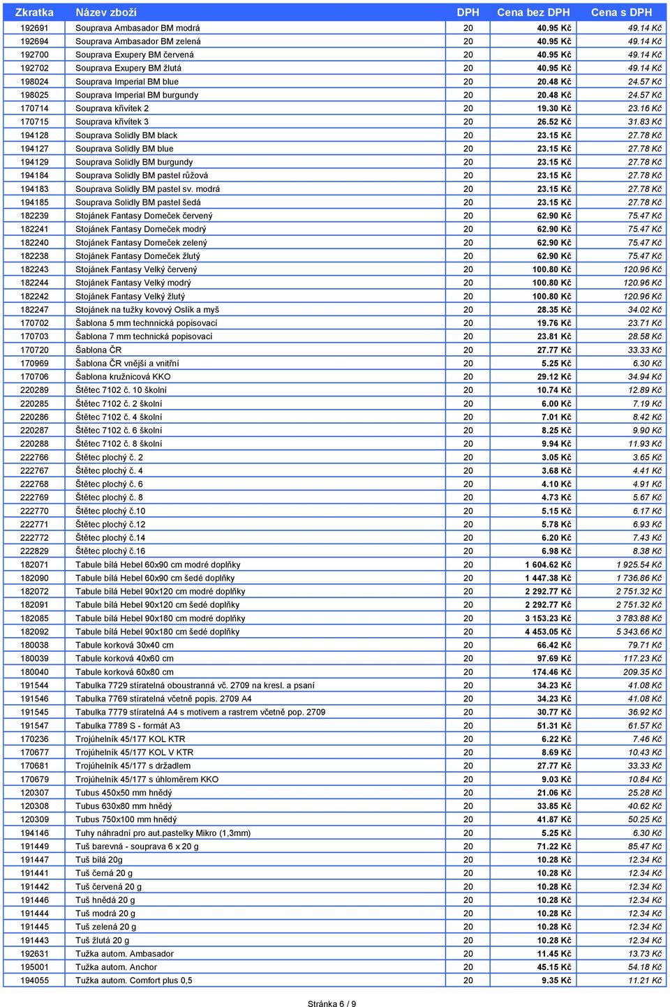 16 Kč 170715 Souprava křivítek 3 20 26.52 Kč 31.83 Kč 194128 Souprava Solidly BM black 20 23.15 Kč 27.78 Kč 194127 Souprava Solidly BM blue 20 23.15 Kč 27.78 Kč 194129 Souprava Solidly BM burgundy 20 23.