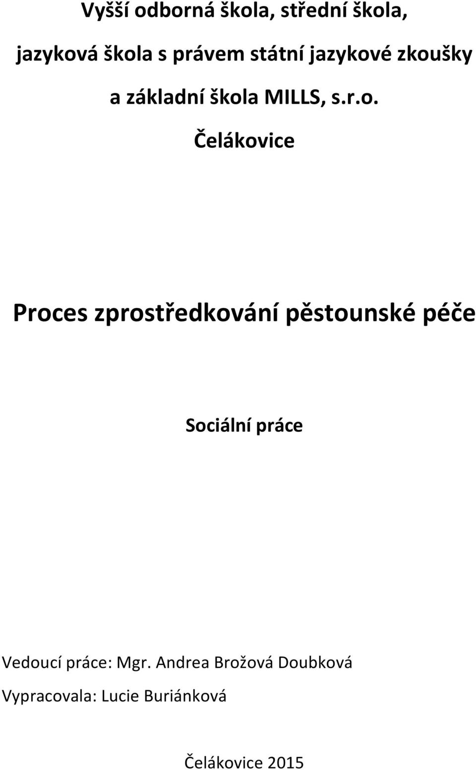 Proces zprostředkování pěstounské péče - PDF Free Download