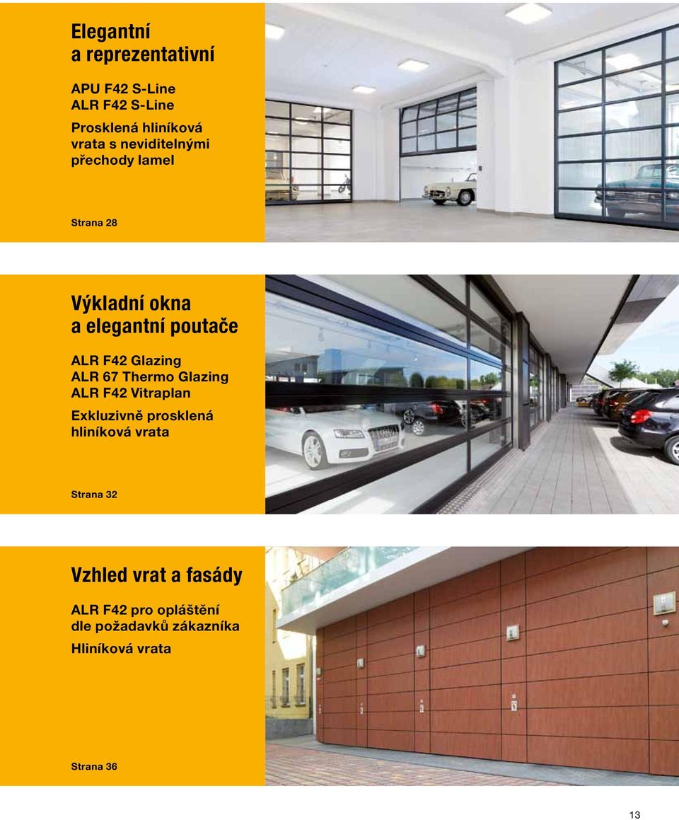 ALR 67 Thermo Glazing ALR F42 Vitraplan Exkluzivně prosklená hliníková vrata Strana 32