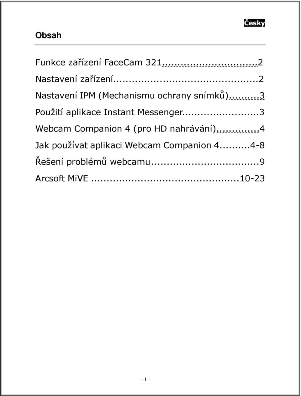 ..3 Použití aplikace Instant Messenger.