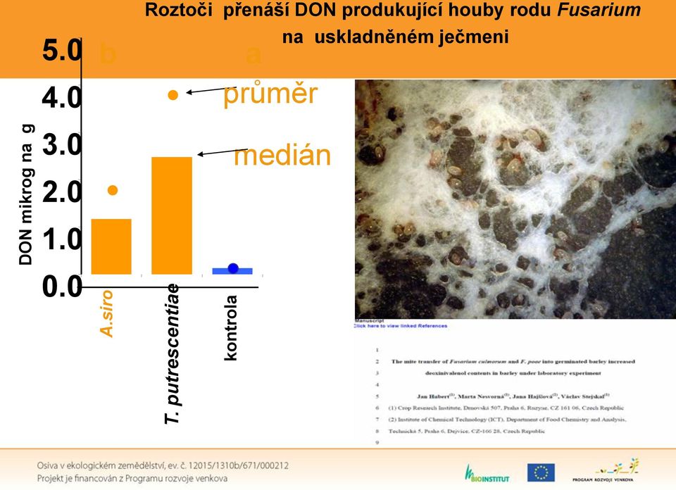 Roztoči přenáší DON produkující houby