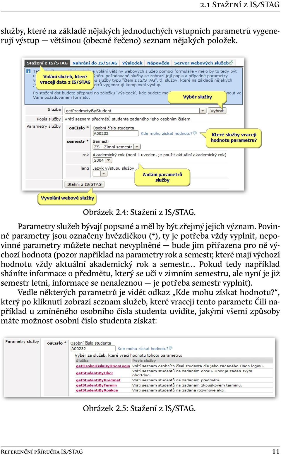 Povinné parametry jsou označeny hvězdičkou (*), ty je potřeba vždy vyplnit, nepovinné parametry můžete nechat nevyplněné bude jim přiřazena pro ně výchozí hodnota (pozor například na parametry rok a