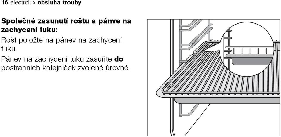 pánev na zachycení tuku.