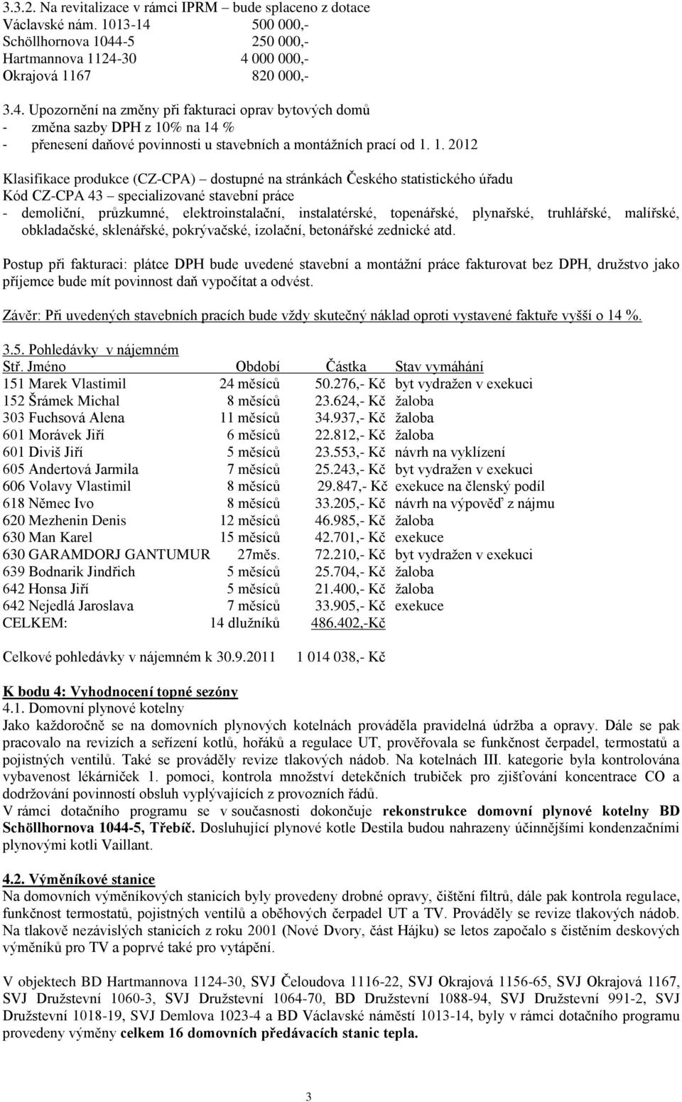 1. 2012 Klasifikace produkce (CZ-CP) dostupné na stránkách Českého statistického úřadu Kód CZ-CP 43 specializované stavební práce - demoliční, průzkumné, elektroinstalační, instalatérské, topenářské,