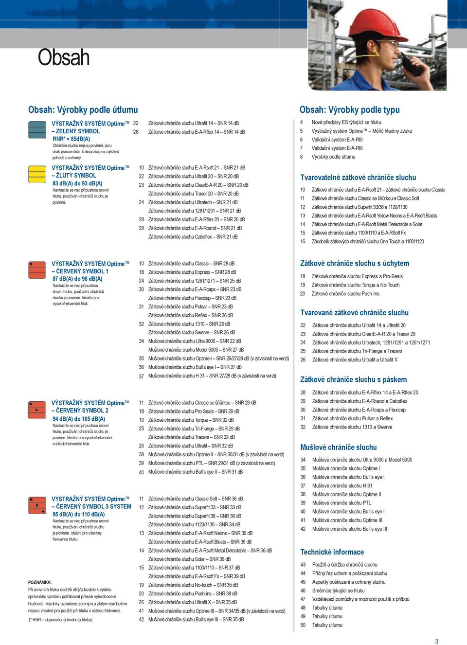 10 22 23 24 28 29 Zátkové chrániče sluchu Ultrafit 14 SNR 14 db Zátkové chrániče sluchu E-A-Rfle 14 SNR 14 db Zátkové chrániče sluchu E-A-Rsoft 21 SNR 21 db Zátkové chrániče sluchu Ultrafit 20 SNR 20