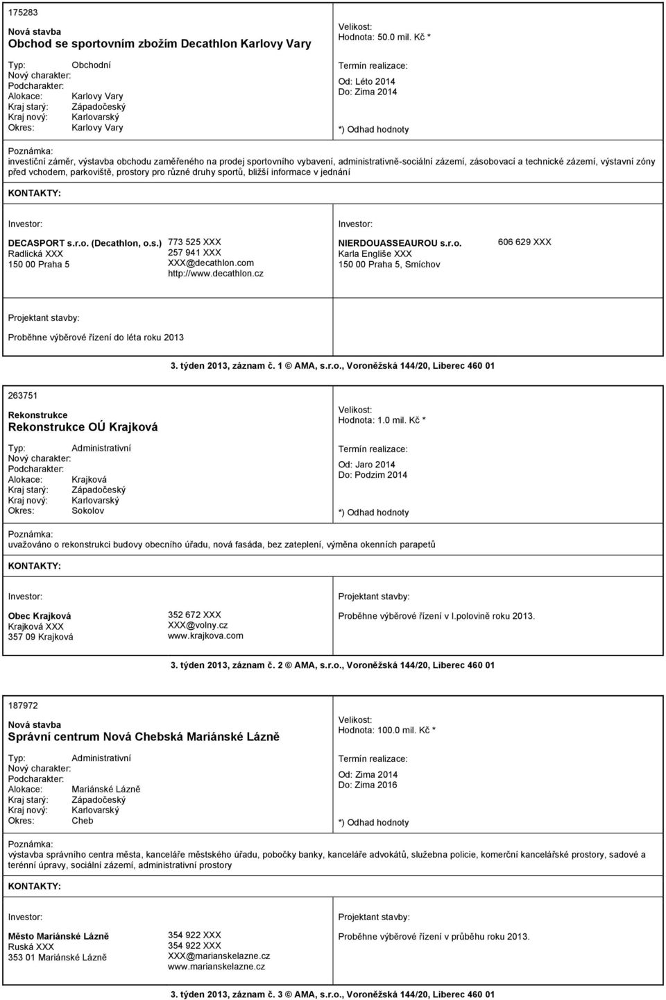 vchodem, parkoviště, prostory pro různé druhy sportů, bližší informace v jednání DECASPORT s.r.o. (Decathlon, o.s.) Radlická 150 00 Praha 5 773 525 257 941 @decathlon.com http://www.decathlon.cz NIERDOUASSEAUROU s.