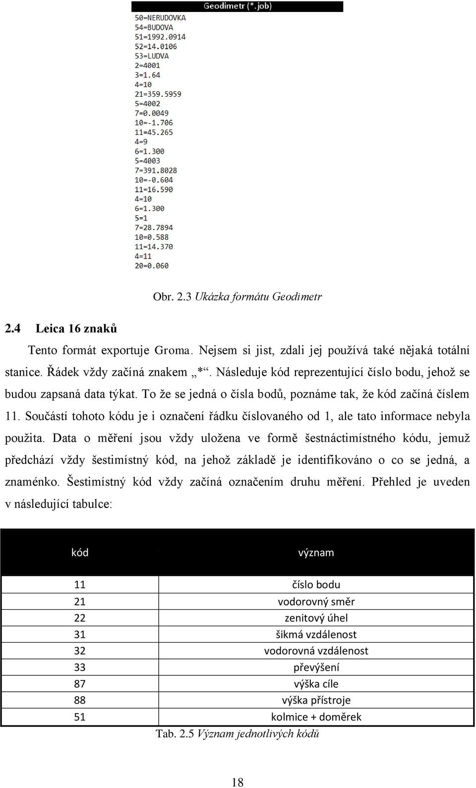 Součástí tohoto kódu je i označení řádku číslovaného od 1, ale tato informace nebyla použita.