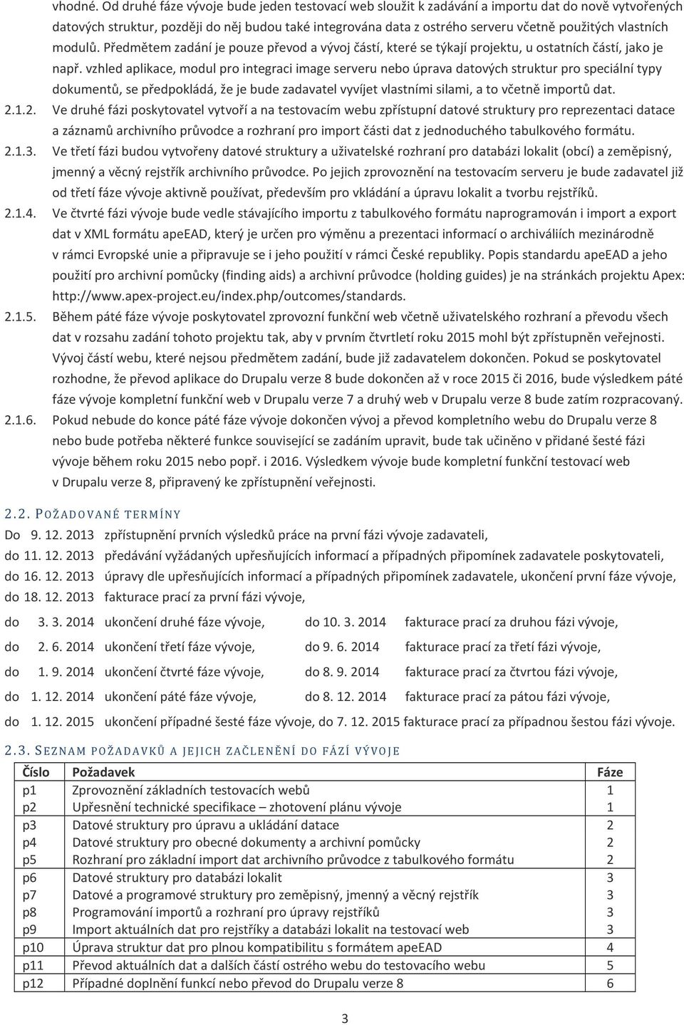 vlastních modulů. Předmětem zadání je pouze převod a vývoj částí, které se týkají projektu, u ostatních částí, jako je např.