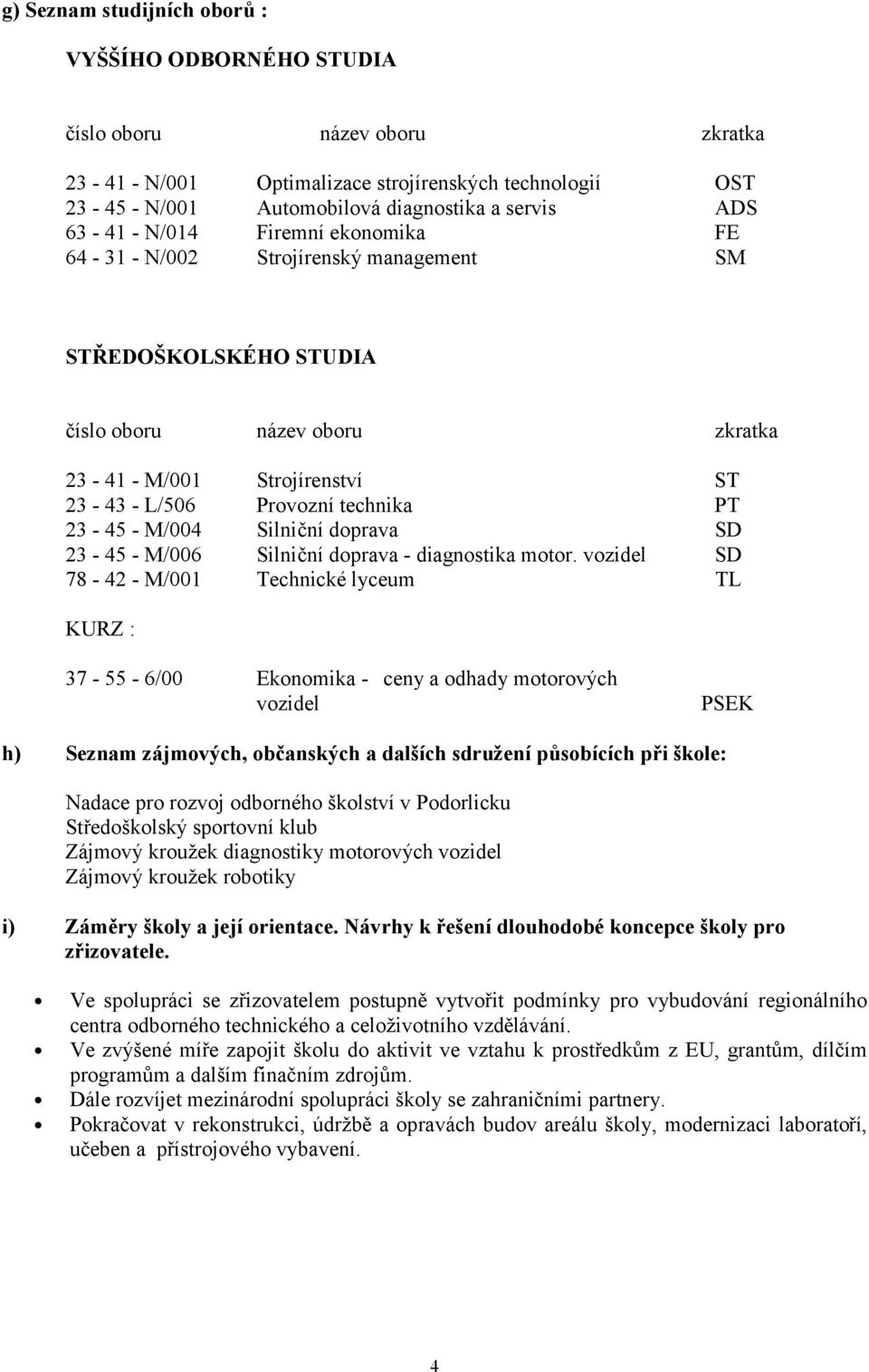 23-45 - M/004 Silniční doprava SD 23-45 - M/006 Silniční doprava - diagnostika motor.