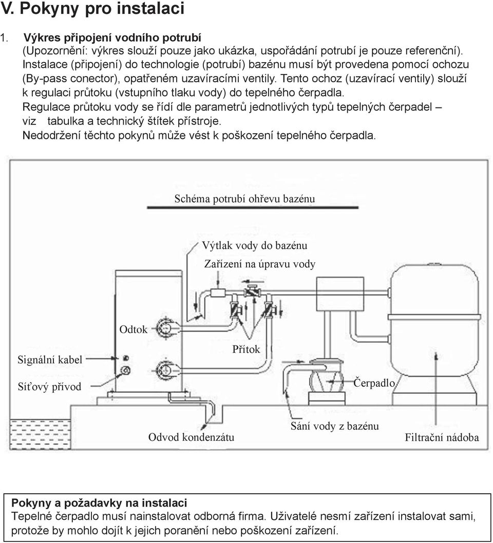 Tento ochoz (uzavírací ventily) slouží k regulaci průtoku (vstupního tlaku vody) do tepelného čerpadla.