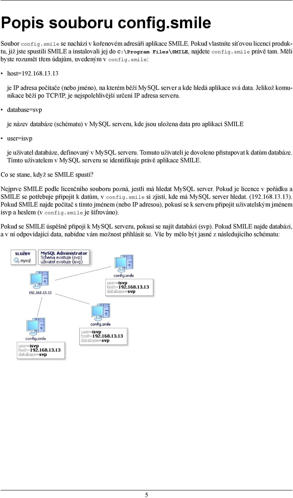 smile: host=192.168.13.13 je IP adresa počítače (nebo jméno), na kterém běží MySQL server a kde hledá aplikace svá data.