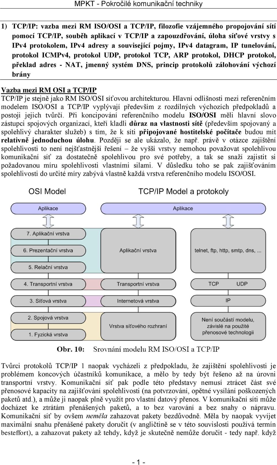 brány Vazba mezi RM OSI a TCP/IP TCP/IP je stejně jako RM ISO/OSI síťovou architekturou.