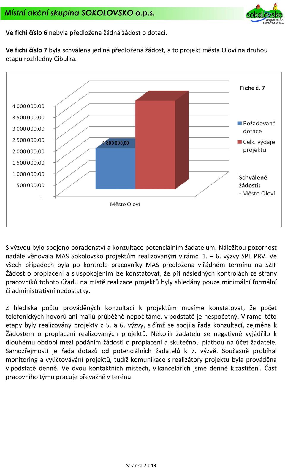 Ve všech případech byla po kontrole pracovníky MAS předložena v řádném termínu na SZIF Žádost o proplacení a s uspokojením lze konstatovat, že při následných kontrolách ze strany pracovníků tohoto