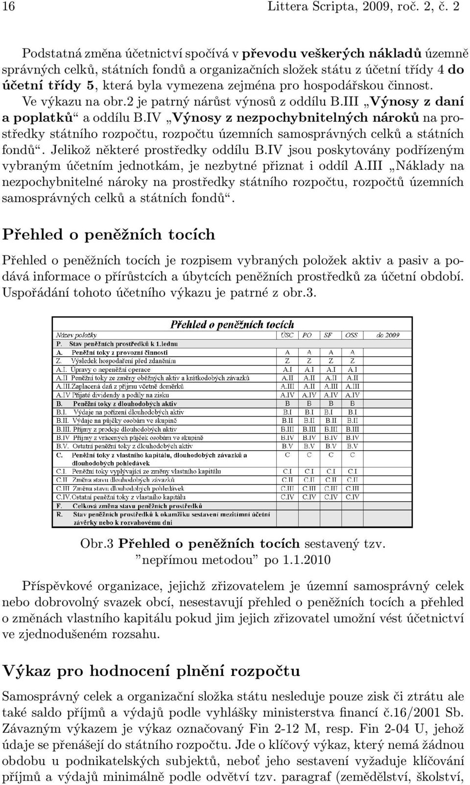 pro hospodářskou činnost. Vevýkazunaobr.2jepatrnýnárůstvýnosůzoddíluB.III Výnosyzdaní apoplatků aoddílub.